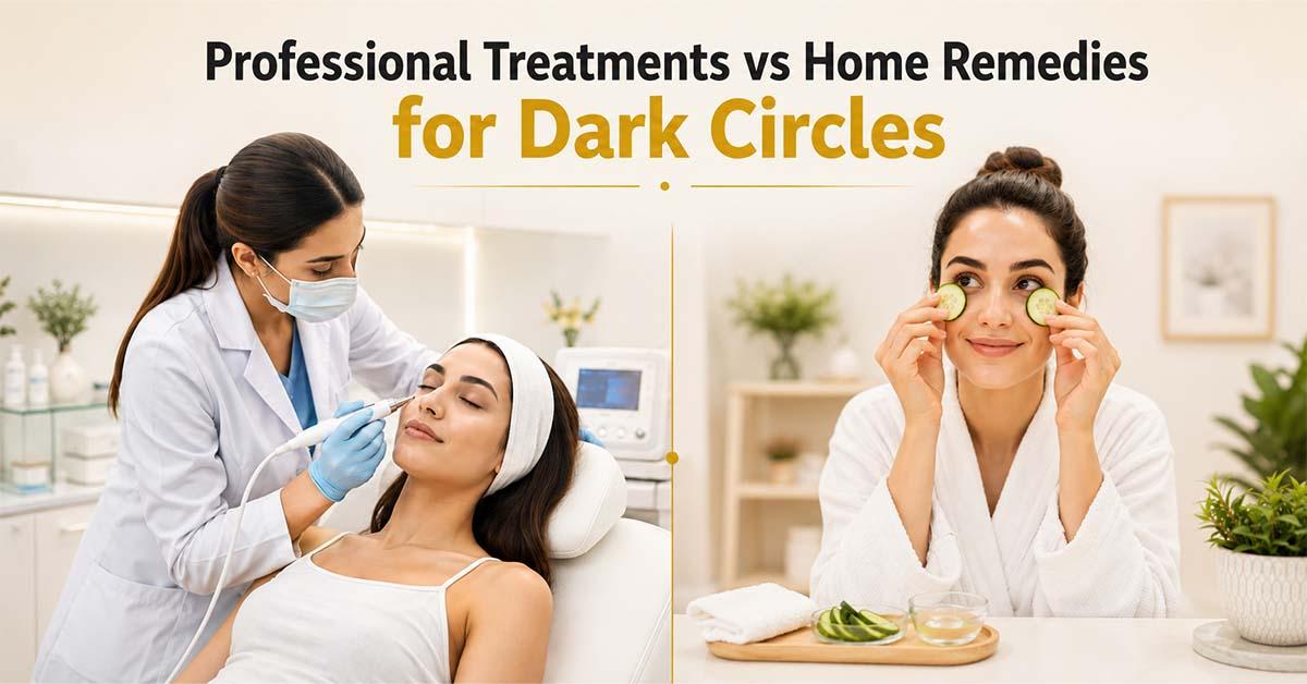 Professional Treatments vs Home Remedies for Dark Circles